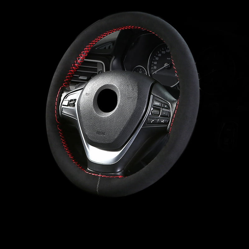 Wurning Skin Hand Seam Steering Wheel Cover Anti Villi Skin Frosted