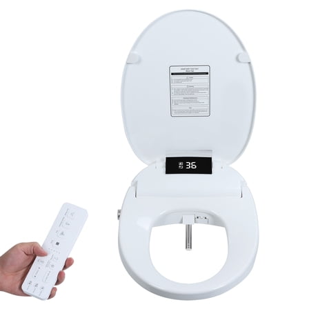Wussanun Electric Bidet Toilet Seat with Four Cleaning Modes, Heated Toilet Seat, Instant Warm Water, Auto Open/Close Sense Seat