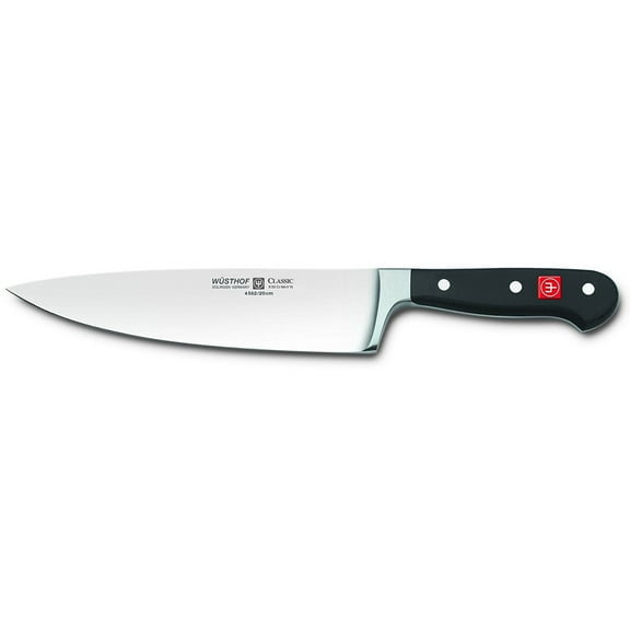 Wusthof 8" Forged Chefs Kitchen Knife: Full Tang - Straight Edge - Classic Series
