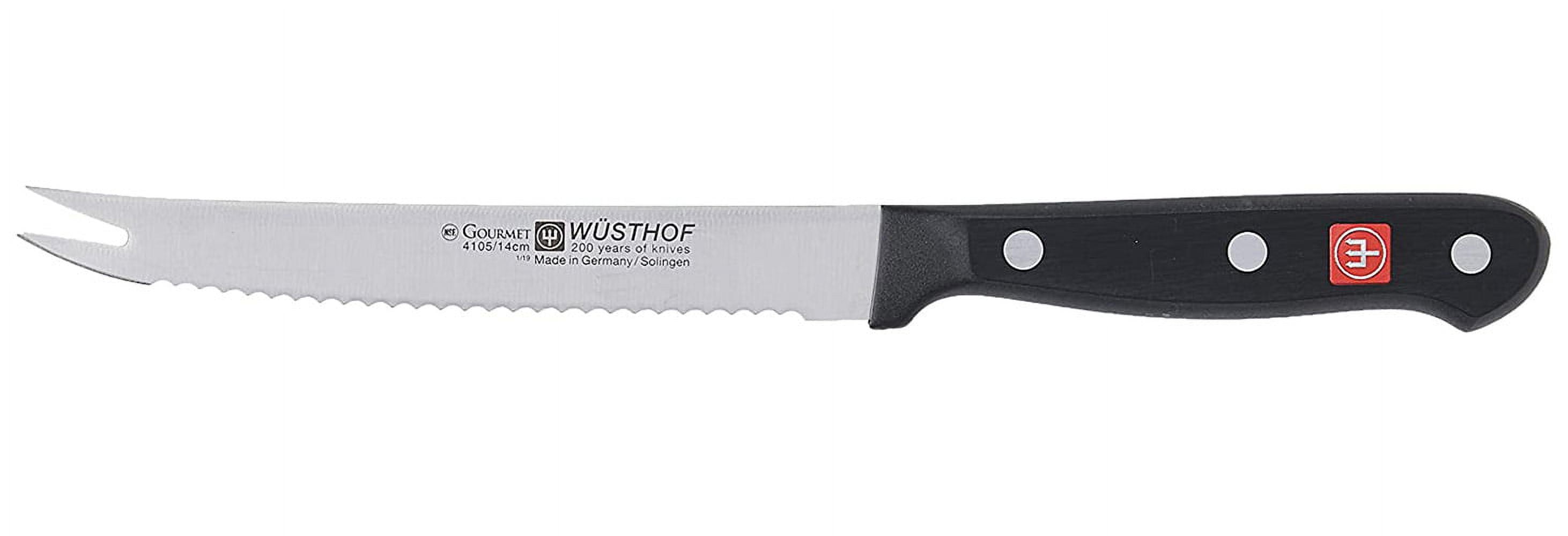 Wusthof Wusthof 4105 5-in. Gourmet Fork-tip Tomato Knife, Black, 1 Pack, One Size, 1.1 Lb  1025046614