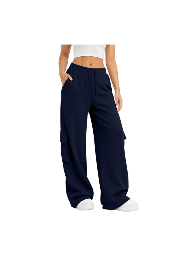 Athletic Pants for Women - High Quality Yoga Trousers with Pockets, Breathable Running Gym Activewear Pants for Workout and Sports,Dark Blue S