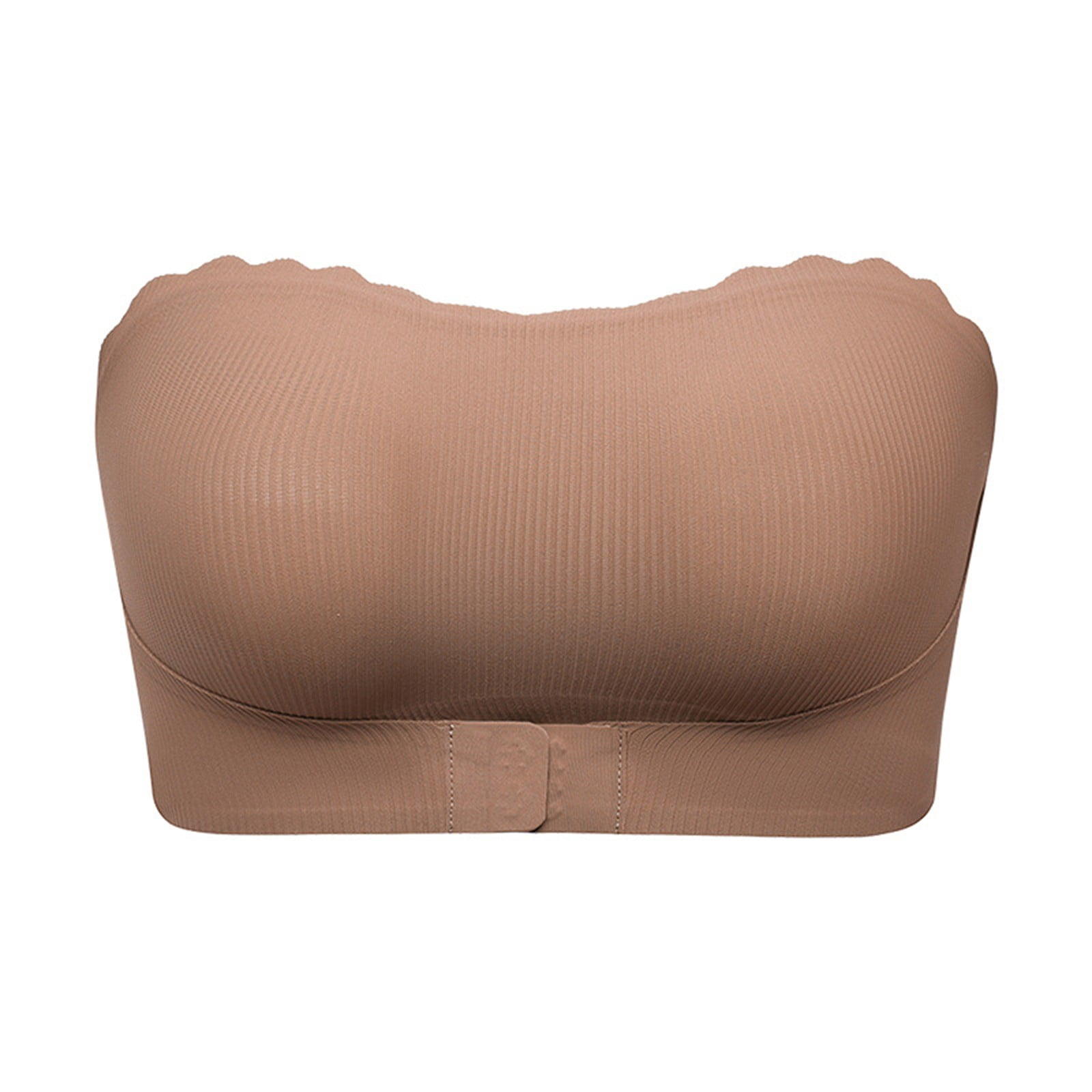Wutalume Comfort Wireless Front Closure Strapless Bandeau Bra, Push Up ...