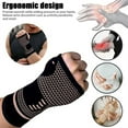 thumbnail image 1 of Wutalume Copper Infused Wrist Support Glove, Hand Brace for Carpal Tunnel Relief, Arthritis and Sprain Support,Black L, 1 of 8