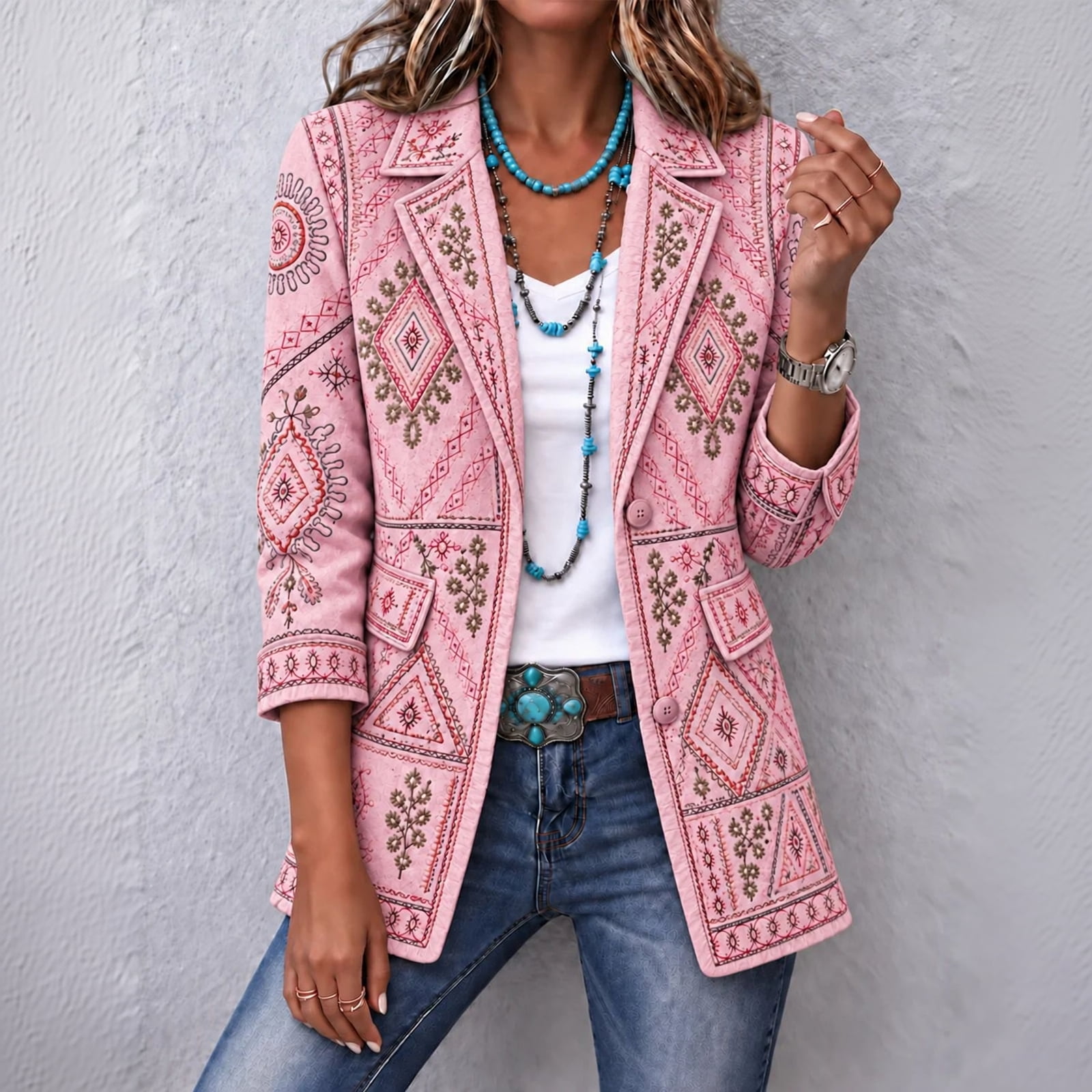Wutalume Fall Jackets for Women Casual — 3D Print Spring Fall Suit ...
