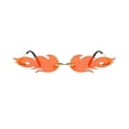 thumbnail image 1 of Wutalume Fashion Funny Small Frame Sunglasses, Rimless Colorful Metal Flame Design, UV Protective Lenses, Unique Statement Glasses for Party, Festival, and Trendy Outfits,Yellow, 1 of 3