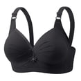 thumbnail image 1 of Wutalume Full Cup Wireless Bras for Women, No Steel Ring, Comfort Coverage Bra, Daily Wear, Solid Color, Non-Padded Womens Bras,Black 36, 1 of 6