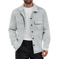 thumbnail image 1 of Wutalume Men's American Style Retro Leisure Knitting Flip Collar Jacket Coat, Trendy and Comfortable for Men, Designed for Casual Fashion, Outdoor Events and Daily Wear,Light Gray M, 1 of 5