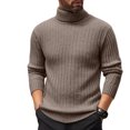 thumbnail image 1 of Wutalume Men's Cardigan Sweater Pullover Style Long Sleeve Knitted Top, Soft and Comfortable for Casual Wear,Khaki L, 1 of 3