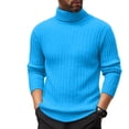 thumbnail image 1 of Wutalume Men's Cardigan Sweater Pullover Style Long Sleeve Knitted Top, Soft and Comfortable for Casual Wear,Sky Blue M, 1 of 3