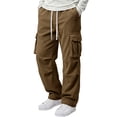 thumbnail image 1 of Wutalume Men's Cargo Pants with Pockets — Loose Work Trousers for Men, Drawstring Baggy Style, Multi-Pocket Casual Pants for Outdoor, 1 of 7