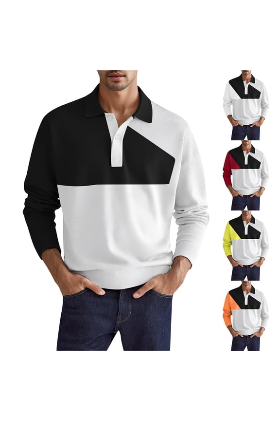 Men's Casual Big and Tall Lapel Polo Shirt, Flip Collar Upper Garment, Relaxed Fit Top for Leisure, Outdoor and Everyday Wear,Red 3XL