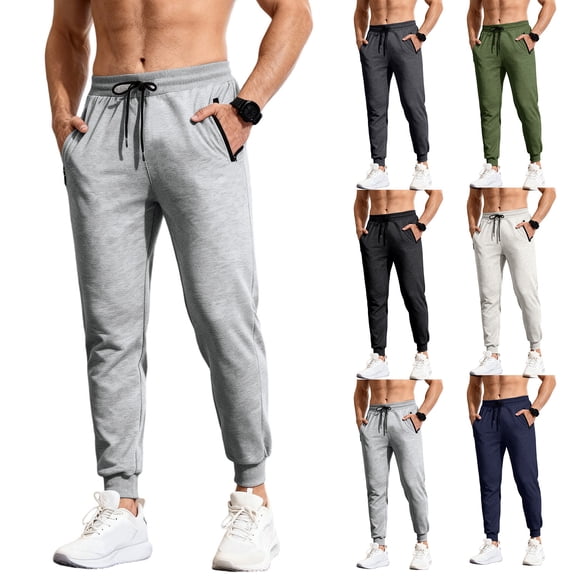 Wutalume Men's Christmas Printed Relaxed Cargo Pants, Elastic Waist with Drawstring, Multi-Pocket Casual Trousers for Christmas, Daily, and Work Wear,Black S