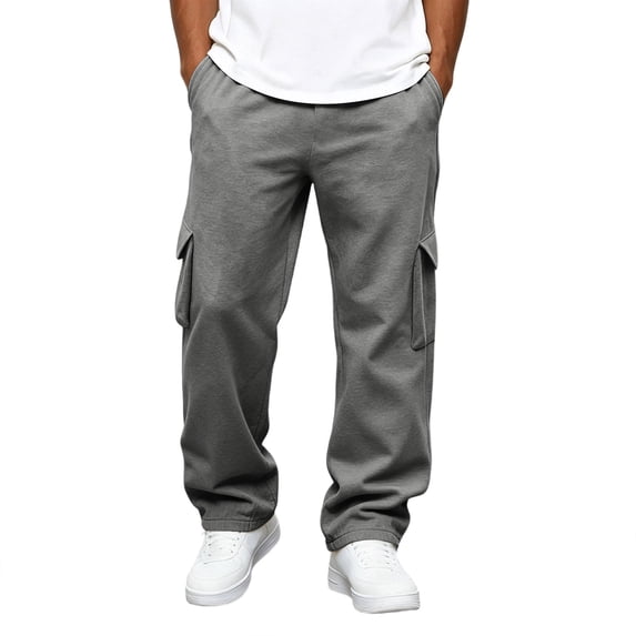 Wutalume Men's Classic Fleece Sweatpants — Joggers for Men with Drawstring Waist, Loose Baggy Fit, Lounge Pants for Everyday