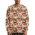 thumbnail image 1 of Wutalume Men's Fashion Christmas Sweater with Holiday Themes, Cozy and Fun for Seasonal Events and Casual Wear,Watermelon Red S, 1 of 5