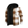 thumbnail image 1 of Wutalume Men's Flannel Button-Up Jacket with Plaid Design, Fleece Lined for Warmth, Chest Pockets for Storage, Casual and Stylish for Daily, Work and Weekend Wear,White 3XL, 1 of 5