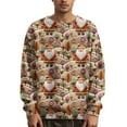 thumbnail image 1 of Wutalume Men's Funny Christmas Sweater, Holiday Pullover 2025 with Novelty Crewneck Design, Festive Gift for Parties,Deep Red L, 1 of 5