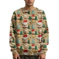 thumbnail image 1 of Wutalume Men's Funny Christmas Sweater, Holiday Pullover 2025 with Novelty Crewneck Design, Festive Gift for Parties,Vermilion L, 1 of 5