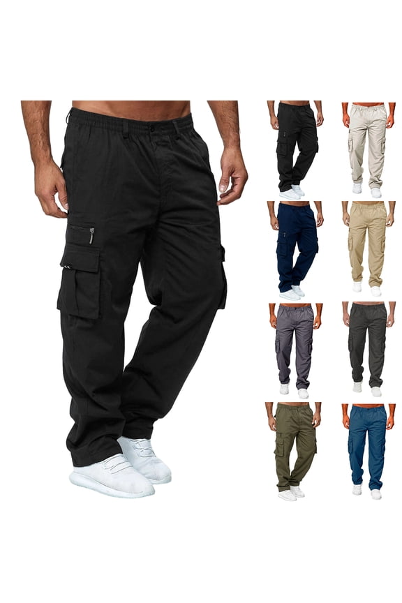 Men's Lightweight Casual Jogging Trousers for Outdoor & Hiking, Sports Pants with Breathable Fabric for Travel, Gym, and Everyday Comfort,Beige M