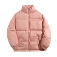 thumbnail image 1 of Wutalume Men's Loose-Fit Casual Down Jacket with Long Sleeves, Lightweight and Warm Insulation, Durable Outer Shell,for Winter Sports, Daily Commute and Outdoor Adventures,Pink M, 1 of 5
