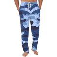 thumbnail image 1 of Wutalume Men's Plain Knit Solid Pocket Casual Pants with Camouflage Print, Designed for Home and Pajama Wear, Offering Comfort and Easy Care,Sky Blue 3XL, 1 of 6