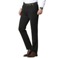 thumbnail image 1 of Wutalume Men's Relaxed Fit Stretch Corduroy Lightweight Breathable Pants, Wrinkle-Resistant Straight Leg Trousers for Business Casual Wear,Black 29, 1 of 5