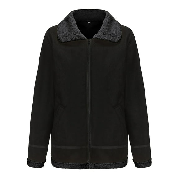 Wutalume Men's Solid Color Zipper Button Pocket Work Jacket, Casual Long Coat for Men, Warm and Practical, Suitable for Work, Outdoor and Everyday Casual Occasions,Black 2XL