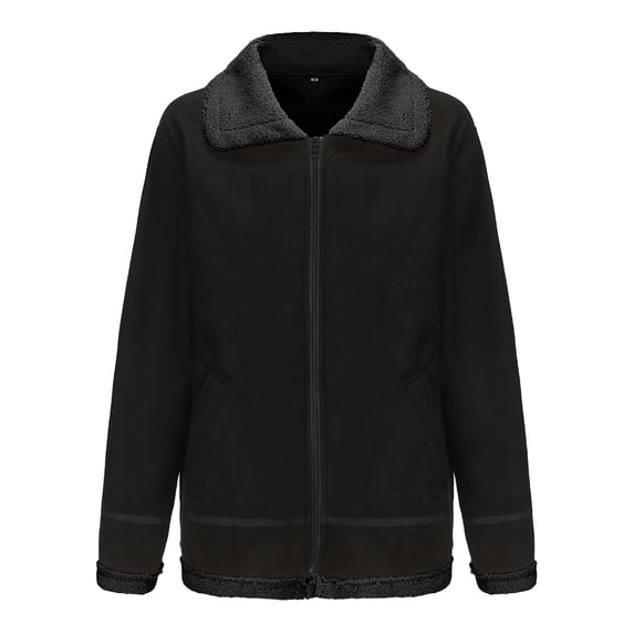 Wutalume Men's Solid Color Zipper Button Pocket Work Jacket, Casual Long Coat for Men, Warm and Practical, Suitable for Work, Outdoor and Everyday Casual Occasions,Black L