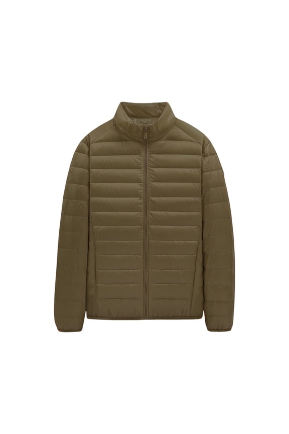 Men's Winter Hooded Cotton-Padded Jacket in Large Size, Lightweight and Loose Fit, Warm and Comfortable for Everyday Use, Ideal for Travel, Work and Leisure,Army Green L