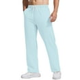 thumbnail image 1 of Wutalume Men's Yoga Pants with Relaxed Fit, Stretch Waistband and Drawstring, Perfect for Sports, Training, and Casual Wear, Designed for Comfort and Ease,Light Blue 3XL, 1 of 8