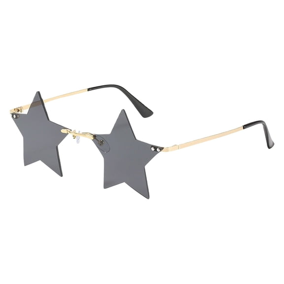 Wutalume Star Shaped Sunglasses for Men and Women, Fashion Fun Party Glasses, Holiday Festival Decorative Eyewear, UV Protective Lenses, Great for Themed Events and Gifts,Gray