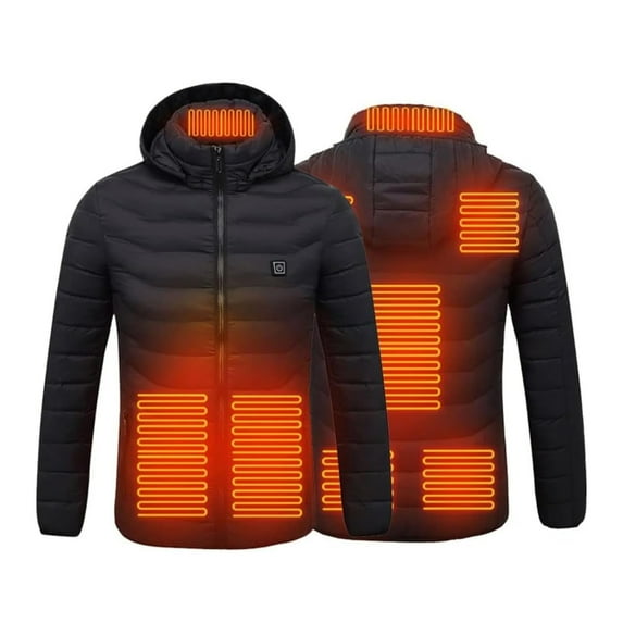 Wutalume Unisex Heated Hoodie with Warming Technology, Electric Heated Jacket for Men and Women, USB Powered with Multiple Heat Settings,Black L