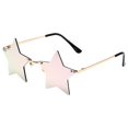 thumbnail image 1 of Wutalume Unisex Star Shaped Sunglasses, Fashion Solid Color Fun Eyewear for Dance Party, Holiday Celebration, Decorative Glasses, UV Protection, Novelty Accessory for Men and Women,Light pink, 1 of 4