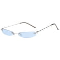 thumbnail image 1 of Wutalume Unisex Transparent Small Frame Square Sunglasses, Retro Clear Lens Fashion Eyewear for Street Style, Unisex Classic Sun Glasses, Lightweight and Trendy for Daily Wear,Blue, 1 of 3