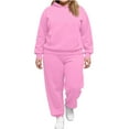 thumbnail image 1 of Wutalume Women's 2-Piece Oversized Hoodie Sweatsuit Set, Baggy Sweatshirt and Joggers with Pockets, Casual Fall Fashion Outfit,Pink 2XL, 1 of 3