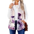 thumbnail image 1 of Wutalume Women's Christmas Printed Fashionable And Warm Fleece Cardigan Vest, Cozy and Festive Layering Piece for Holiday Outfits and Cold Days,Dark Purple M, 1 of 6