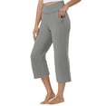 thumbnail image 1 of Wutalume Women's Cross Waist High Waist Capri Pants with Pockets Elastic Wide Leg Casual Loose Fit Summer Beach,Gray 2XL, 1 of 6