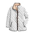 thumbnail image 1 of Wutalume Women's Floral Print Stand Up Collar Pleated Cotton Long Sleeved Button Cotton Jacket, Vintage Style, Comfortable Fit, Perfect for Spring and Fall Fashion,White XL, 1 of 5