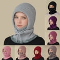 thumbnail image 1 of Wutalume Women's Neck, Face Mask, Fleece-Lined Knitted Hat, Windproof Warm Wool Hat for Cold Weather, Cycling, and Outdoor Activities,Gray, 1 of 4