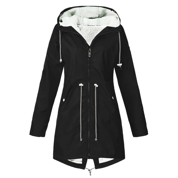 Wutalume Women's Outdoor Mountaineering Waterproof Hooded Jacket for Hiking and Trekking, Lightweight and Durable Coat for All-Weather Protection and Adventure,Black XL