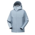 thumbnail image 1 of Wutalume Women's Outdoor Windproof Jacket, Fashionable and Comfortable Design, Waterproof Hooded Coat, Lightweight and Durable,for Daily Use and Sports Activities,Light Blue L, 1 of 6