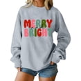 thumbnail image 1 of Wutalume Women's Relaxed Fit Character Print Round Neck Long Sleeve Sweatshirt, Soft and Cozy Top for Casual and Daily Wear, with a Trendy Print and Comfortable Fit,Light Gray XL, 1 of 3