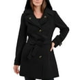 thumbnail image 1 of Wutalume Women's Solid Color Winter Thickened Wool Blend Long Coat with Lining, Elegant and Warm, Oversized Fit, Ideal for Formal and Casual Occasions in Cold Seasons,Black L, 1 of 4