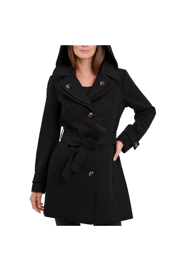 Women's Solid Color Winter Thickened Wool Blend Long Coat with Lining, Elegant and Warm, Oversized Fit, Ideal for Formal and Casual Occasions in Cold Seasons,Black L