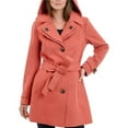 thumbnail image 1 of Wutalume Women's Solid Color Winter Thickened Wool Blend Long Coat with Lining, Elegant and Warm, Oversized Fit, Ideal for Formal and Casual Occasions in Cold Seasons,Red 2XL, 1 of 4