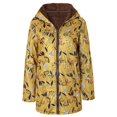 thumbnail image 1 of Wutalume Womens Winter Warm Outwear Floral Print Hooded Pockets Vintage Oversize Coats, Comfortable and Fashionable Long Sleeve Jacket for Cold Days,Yellow M, 1 of 5