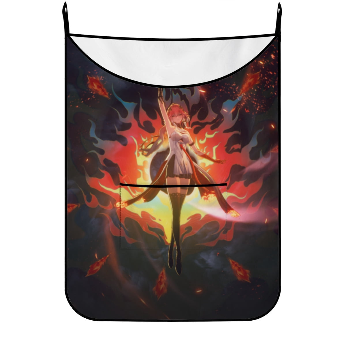 Wuthering Waves Hanging Laundry Basket Foldable Hanging Laundry Basket