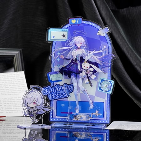 Wuthering Waves Mornye & Acrylic Standee Set | Retro Game Interface Desk Decor (1 standee_15cm)