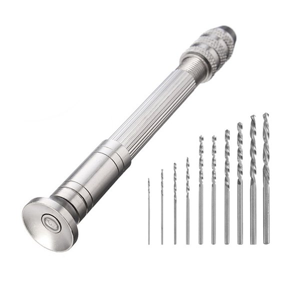Wuweikeji 0.3-3.2mm Micro-Mini Hand Drill Bits Set Manual Pin Vise Woodworking for Model Resin Jewelry Hole Maker Puncher Craft Tool Parts-drill bit