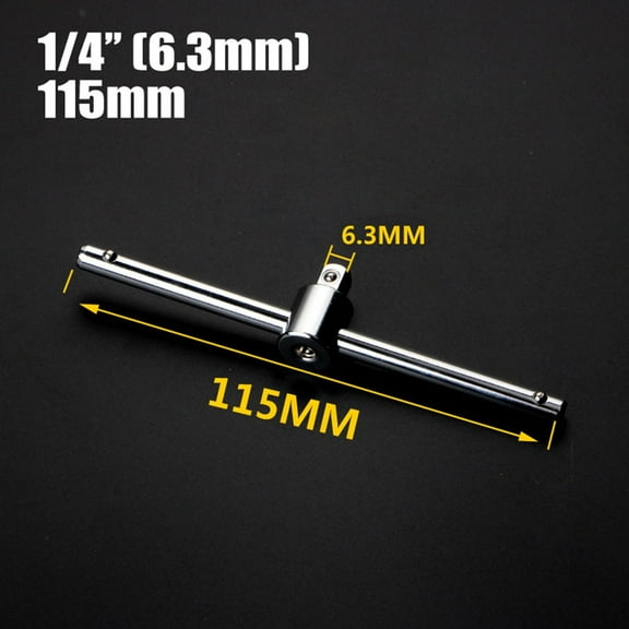 Wuweikeji 1/4”3/8” 1/2” External Sockets Wrench Slide Bar Extension Sliding T-Bar Sliding Rod Repair Tool for Repairing Car-Socket Wrench