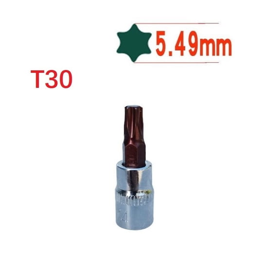 Wuweikeji 1 Pcs 1/4Inch 38mm Hex Torx Screwdriver Bit Chrome Vanadium Steel Drive Socket Hand Tools T8/10/15/20/25/27/30/40-Drive Socket